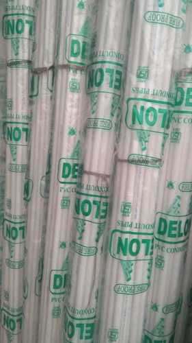 White Color 6-8 Meter Long Straight And Strong Pvc Electric Pipes For Construction Use Application: Auto Industry