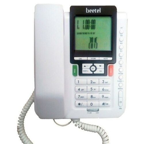 White Plastic Beetel M71 Landline Phone for Office 