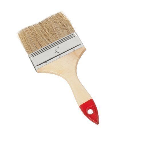 Nylon Wooden Handle Paint Brush With Polyester Bristle And Broad Flat Short Handle