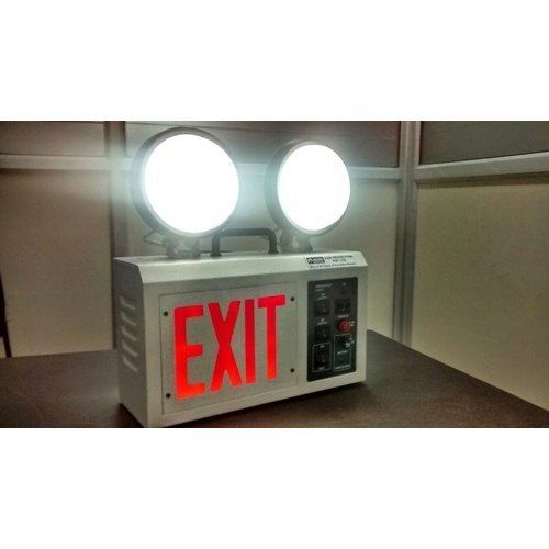 220 V Mild Steel Electric Rectangular High Intensity Discharge Emergency Exit Light