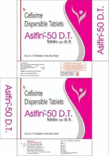 Asifin 50 D.T Cefixime Tablets 50Mg Generic Drugs