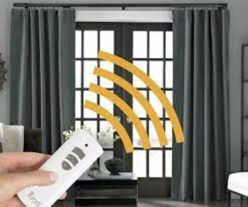 Polishing Horizontal Automatic Remote Curtain Control System For Home Offices Hotels