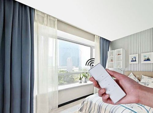 Polishing Horizontal Automatic Remote Curtain Control System For Home Offices Hotels