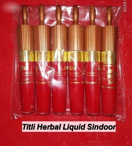 Red Color Herbal Liquid Sindoor With Great Texture And Unallergic