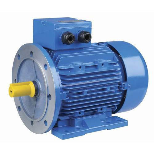 Three Phase Industrial Electric Motor By Foot And Flange Type - Color: Blue