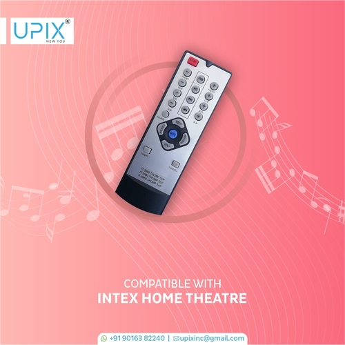 Black Upix Compatible Intex Dvd And Home Theater System Remotes (All Models Available)