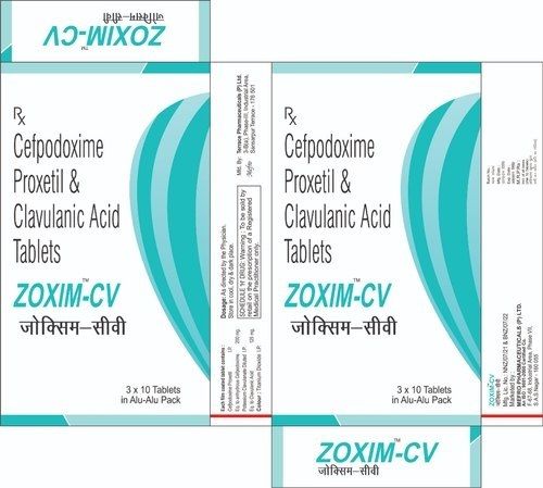 Zoxim Cv Cefpodoxime Proxetil And Clavulanic Acid Tablets Generic Drugs