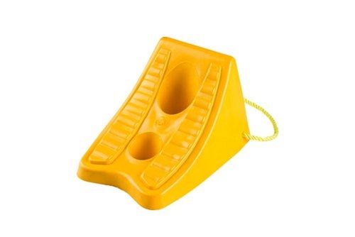 Break Resistant 7 Ton Capacity Car Vehicle Parking Yellow Pe Reflective Wheel Stopper With Rope