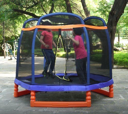 7Ft Hexagon Trampoline With Safety Net for Household and Schools