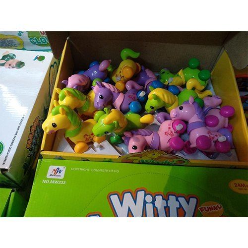 Anti Crack And Washable Multi Colored Plastic Horse Toy For Kids