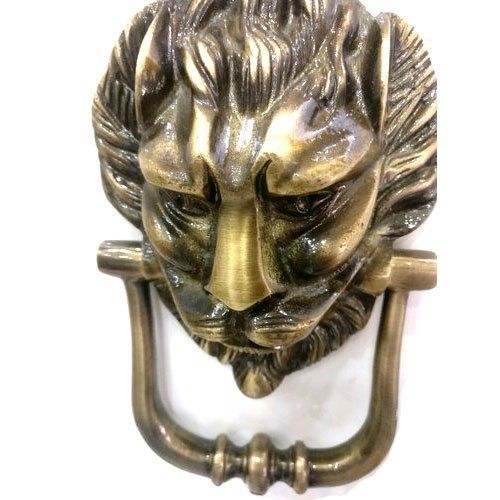 Appealing Look Robust Design Easy To Install Golden Lion Head Brass Door  Knocker at 2500.00 INR in Chandigarh