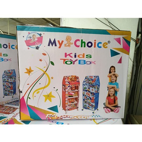 नीला और लाल रंग चार से दस साल के बच्चों के लिए मेरा बेबी चॉइस प्लास्टिक किड्स टॉय बॉक्स