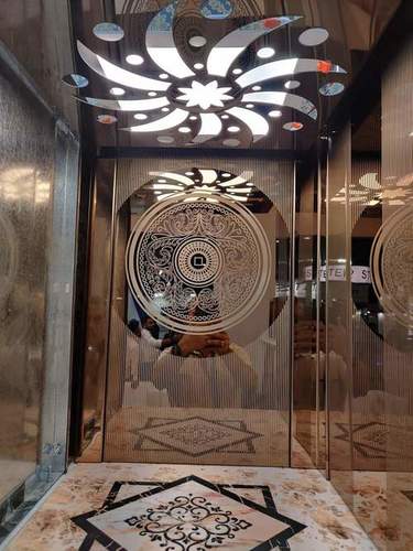 गुड्स एलीवेटर्स कॉम्पैक्ट डिज़ाइन और इम्पेकेबल फ़िनिश माइल्ड स्टील मेटल फ़िनिश लिफ्ट केबिन