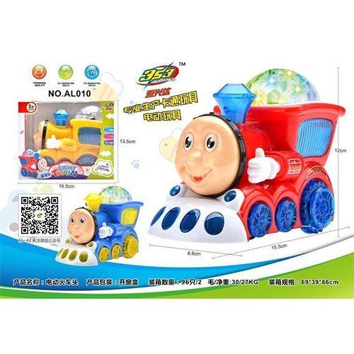 Light Weight Multi Colored Anti Crack Plastic Train Toy For Kids With Six Wheel