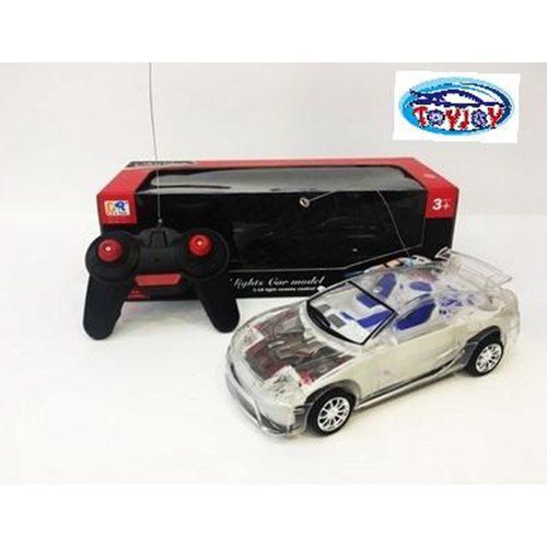 Plastic Silver Color Battery Type Car Toy For Kids With Black Color Remote
