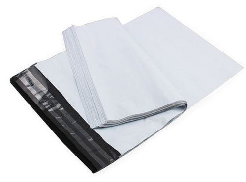 White Tamper Proof Disposable 55 Micron Adhesive Hot Melt Flap Seal Ldpe Courier Bags