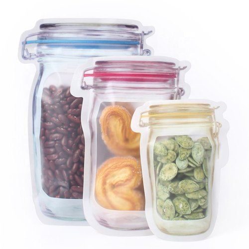 Transparent Jar Shaped Pouches For Packaging Hardness: Soft