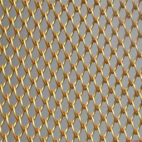 Welded Mesh High Performance Corrosion Resistance And Rust Resistance High Tensile Strength Golden Brass Woven Wire Mesh Hole Shape: Square Hole