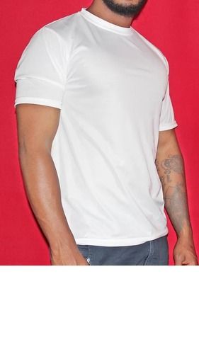 100% Pure Cotton Short Sleeves Premium Plain Dyed White Color Mens T Shirt