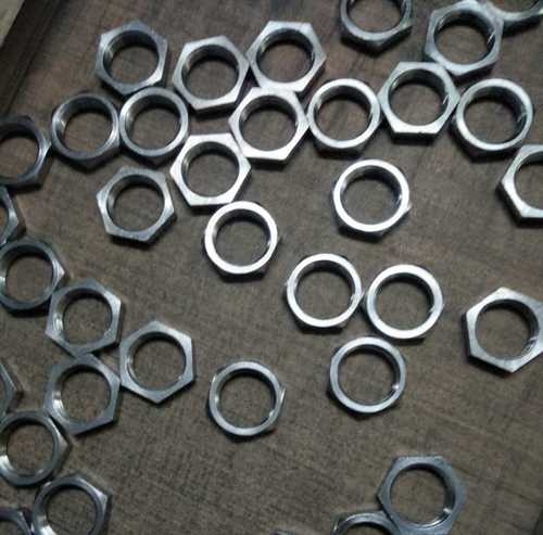 Eco Friendly 8 To 24 Mm Polished Mild Steel Hexagonal Silver Nut For Industrial 