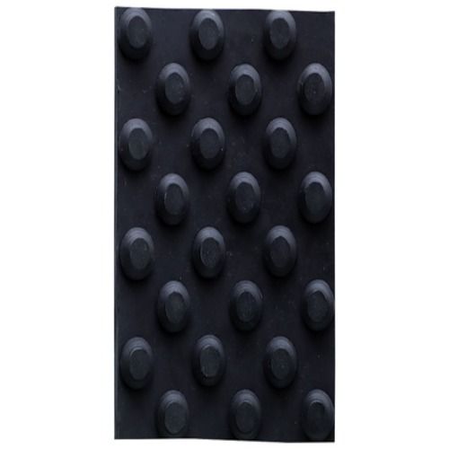 Dotted Pattern Rectangular Shape Black Energy Efficient Pulley Lagging Rubber Sheet