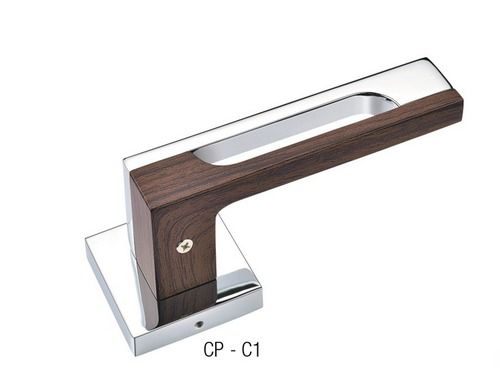 Easy To Clean Long Life Span L Shape Mortise On Rose Door Handle (Cp-c1)