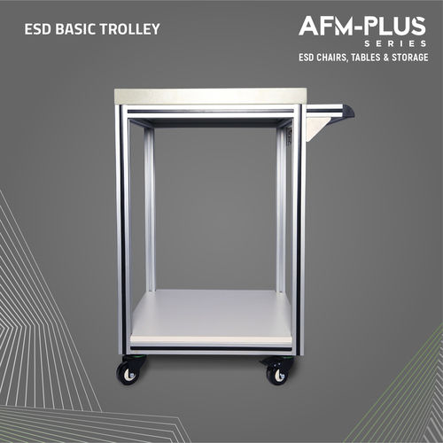 Four Wheel Aluminium Esd Basic Trolley With Forty Kilogram Loading Capacity