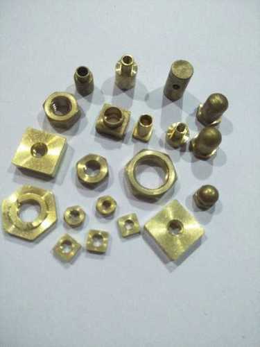 Rust Resistant Golden Polished Brass Nut For Industrial  Head Size: Multi Shape