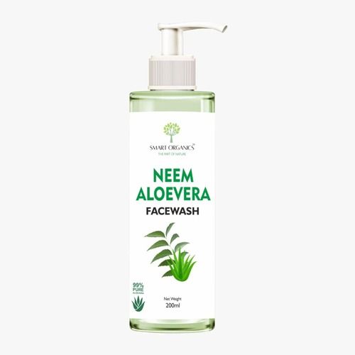 100% Natural and Pure Smart Organics Neem Aloevera Facewash 200 Ml,