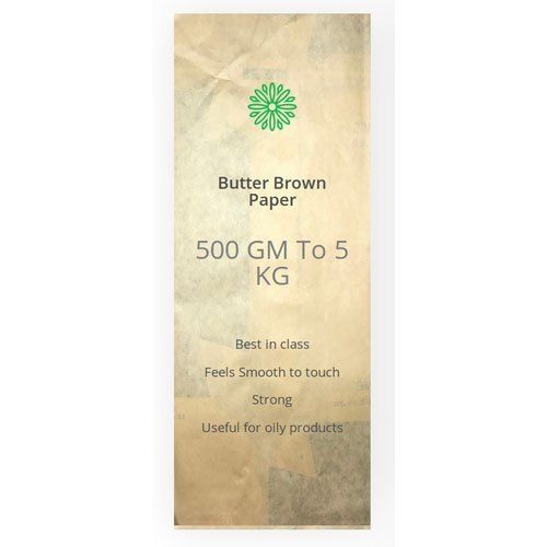 Butter Brown Paper Made Eco Friendly Printed Pattern Food Packaging Paper Pouch