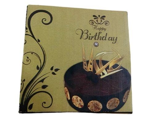 Disposable Printed Birthday Cake Packaging Corrugated Kraft Paper Box For Bakery Shop
