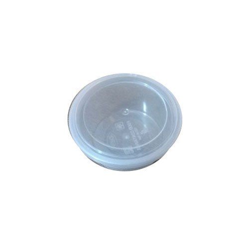 White Disposable Round 300 Ml Food Packaging Plastic Box With Transparent Lid For Hotel Sop