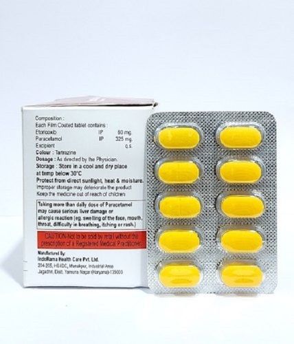 इटोरिकॉक्सिब 60mg पेरासिटामोल 325mg टैबलेट