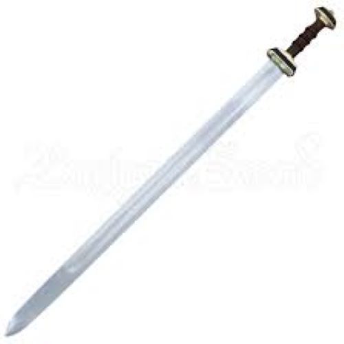 Antique Replica Sword - Hand-Made SS304 Steel, Edgeless Blade | Silver Plating, Corrosion & Chemical Resistance, Art & Collectible Decoration