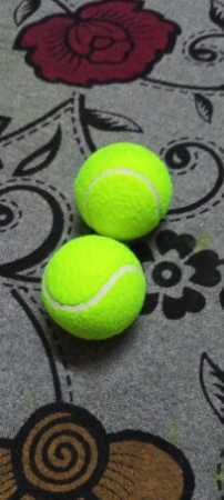 High Jump Green Natural Rubber Cricket Tennis Ball For Beginner Training