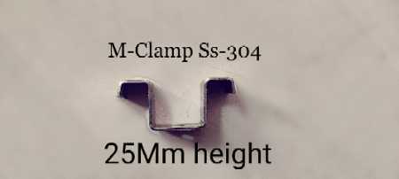 Architectural Hardware Industrial Corrosion Proof Ss304 Frp Gratings M Clamps Height : 25Mm