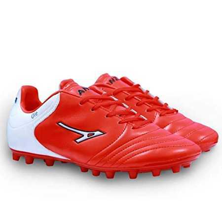 Light Weight Washable Red Lace Up Football Shoes For Mens Size : 6 to 11
