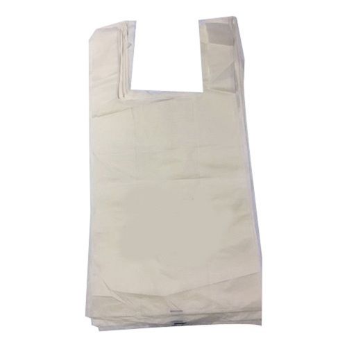Plain White 20 To 30 Micron Disposable Grocery Carry Bags For Retail Shop