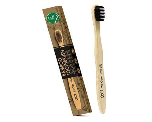 Black Sandal Stick Color 100% Natural Bamboo Toothbrush (Adult)