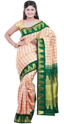 Spring Trendy And Fabulous Multi Colors Casul Wear Skin Friendly Extremely Comfortable Ladies Pure Kanchipuram Silk Saree With Blouse Piece