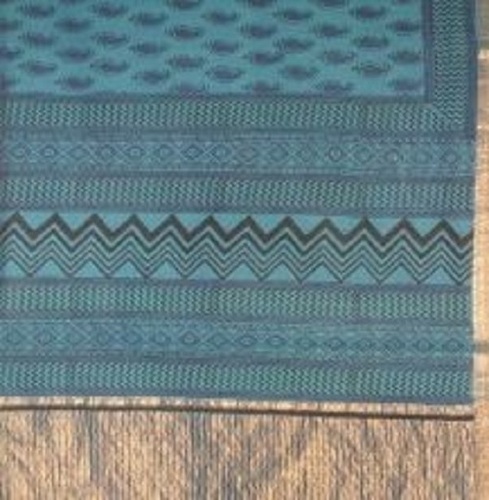 टर्किश ब्लू कैजुअल वियर त्वचा के अनुकूल बेहद आरामदायक सुंदर और खूबसूरत महिलाओं का डाबू प्रिंट मंगलागिरी कॉटन साड़ी ब्लाउज पीस के साथ