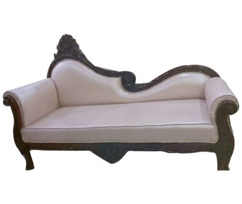 Carved Wooden Diwan Sofa - Color: Brown