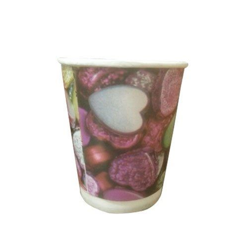 Multicolor Disposable Non Toxic Printed 100 Ml Cold Beverage Drink Paper Glass For Party Hotel