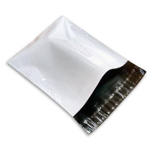 Plain Disposable Waterproof Glossy White Plastic High Security Tamper Proof Sealable Courier Bag