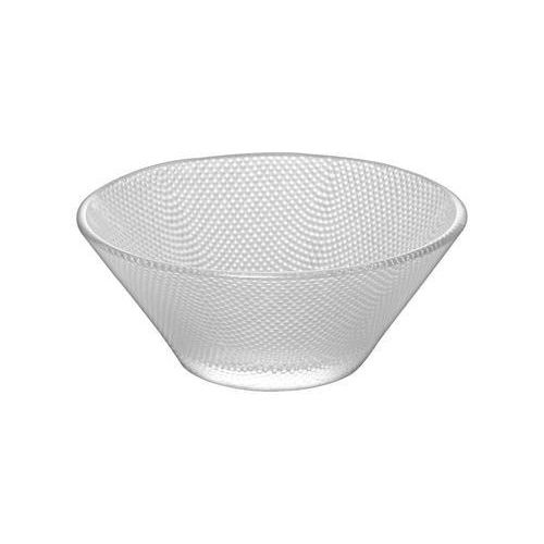 Transparent Dotted Pattern Round Shape 250 Ml Home Use Dessert Glass Bowl