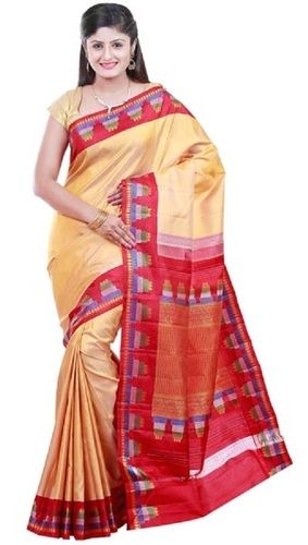 Dual Color Highly Comfortable Anti-wrinkle Casul Wear Skin Friendly Ladies Pure Silk Plain And Printed Saree With Blouse Piece