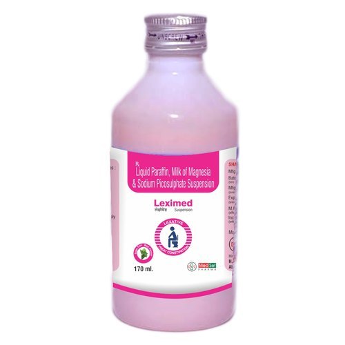 लिक्विड पैराफिन मिल्क मैग्नेशिया सोडियम पिकोसल्फेट सस्पेंशन कूल एंड ड्राई प्लेस