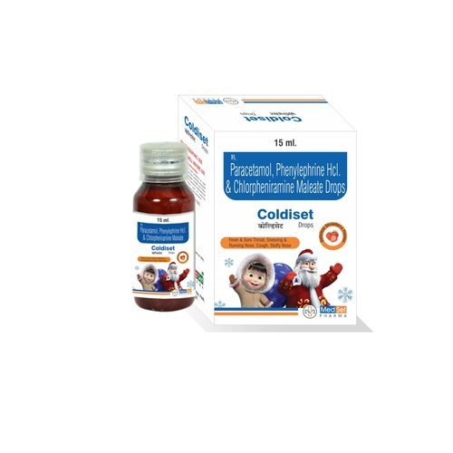 लिक्विड पेरासिटामोल फिनाइलफ्राइन एचसीएल क्लोफेनिरामाइन मालेएट सिरप