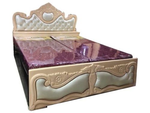Polished Double Bed With Storage - Color: Brown