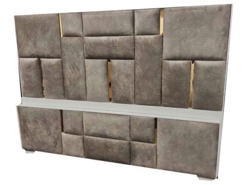 Rectangular Double Bed Headboard - Color: Brown